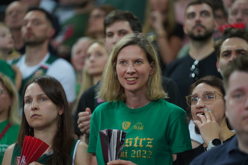 Mecz Śląska Wrocław z Treflem Sopot w Hali Stulecia.