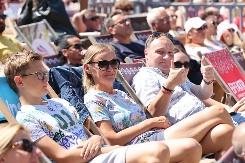 Finałowy mecz Polska-Francja  w siatkówce mężczyzn - Strefa Kibica w Porcie Węglowym we Wrocławiu