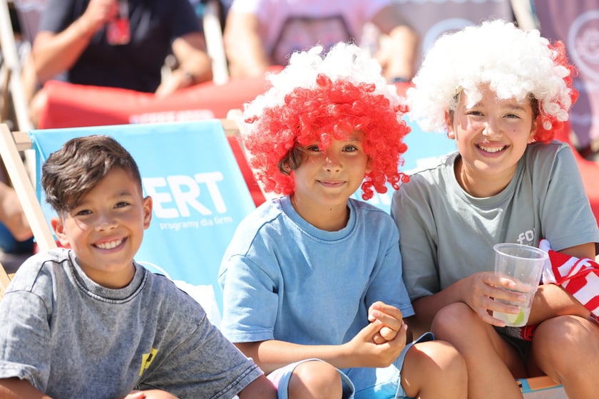 Finałowy mecz Polska-Francja  w siatkówce mężczyzn - Strefa Kibica w Porcie Węglowym we Wrocławiu