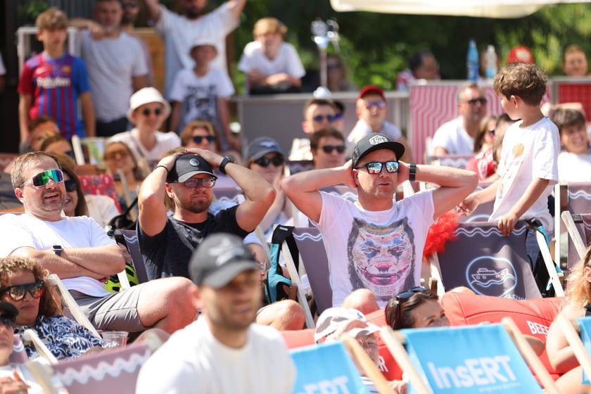 Finałowy mecz Polska-Francja  w siatkówce mężczyzn - Strefa Kibica w Porcie Węglowym we Wrocławiu