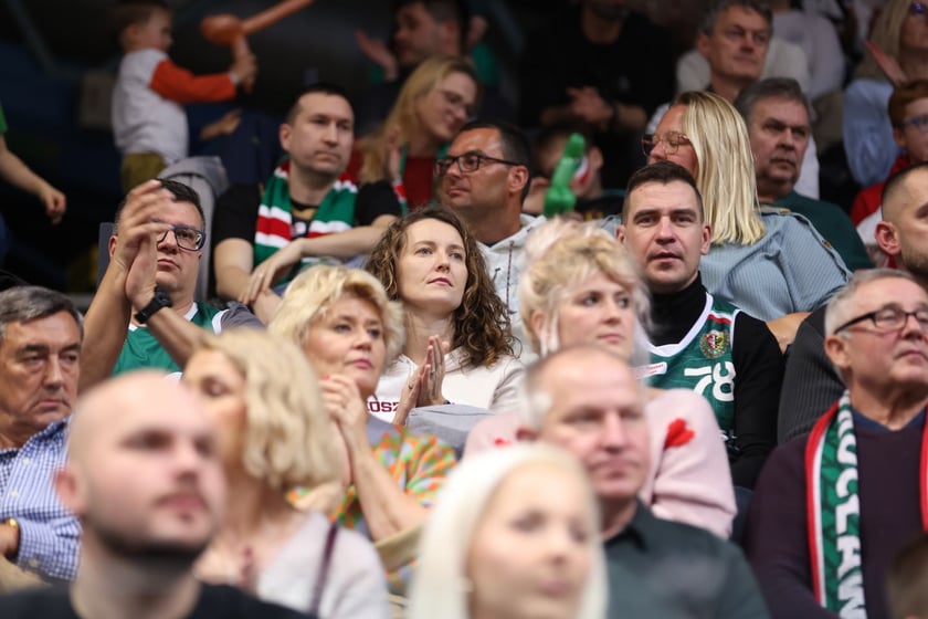 Kibiece w Hali Orbita na meczu WKS Śląsk Wrocław - Dziki Warszawa