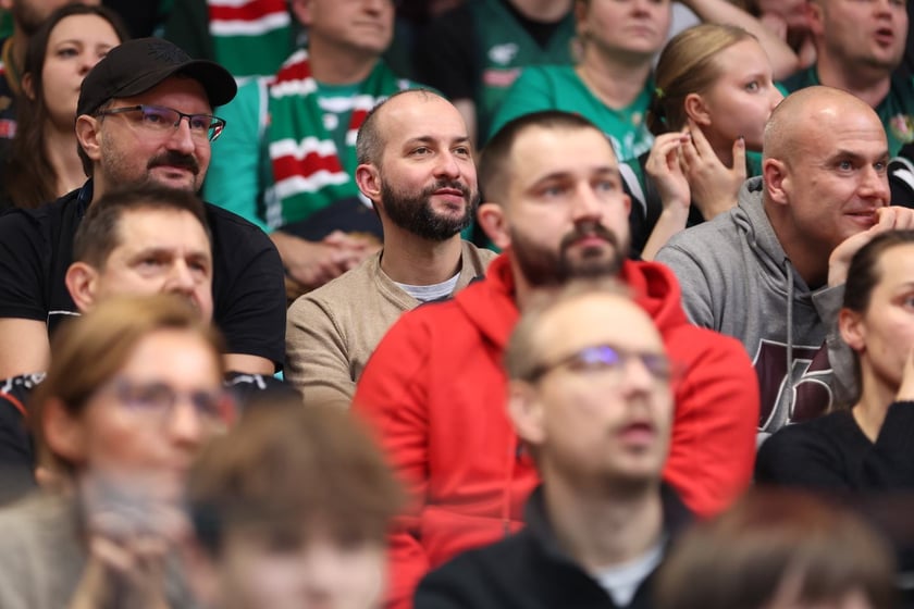 Kibiece w Hali Orbita na meczu WKS Śląsk Wrocław - Dziki Warszawa
