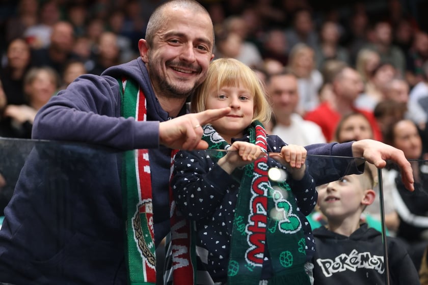Kibiece w Hali Orbita na meczu WKS Śląsk Wrocław - Dziki Warszawa
