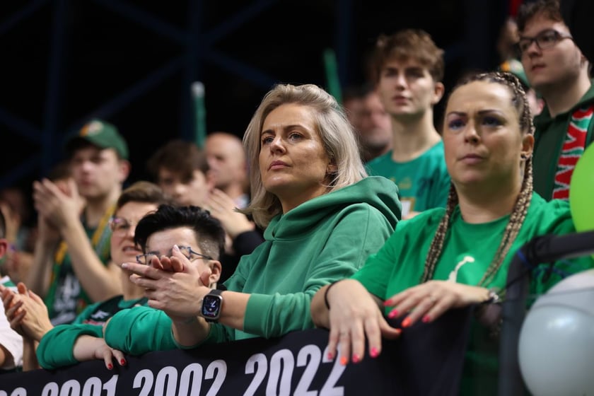 Kibiece w Hali Orbita na meczu WKS Śląsk Wrocław - Dziki Warszawa