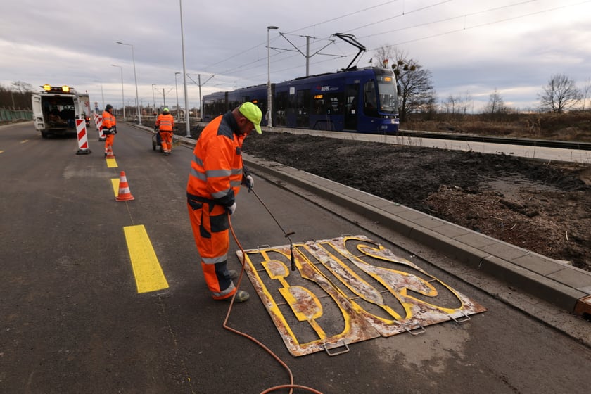 Prace prowadzone na ulicy Kosmonautów - 13 stycznia 2023 r.
