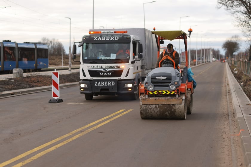 Prace prowadzone na ulicy Kosmonautów - 13 stycznia 2023 r.