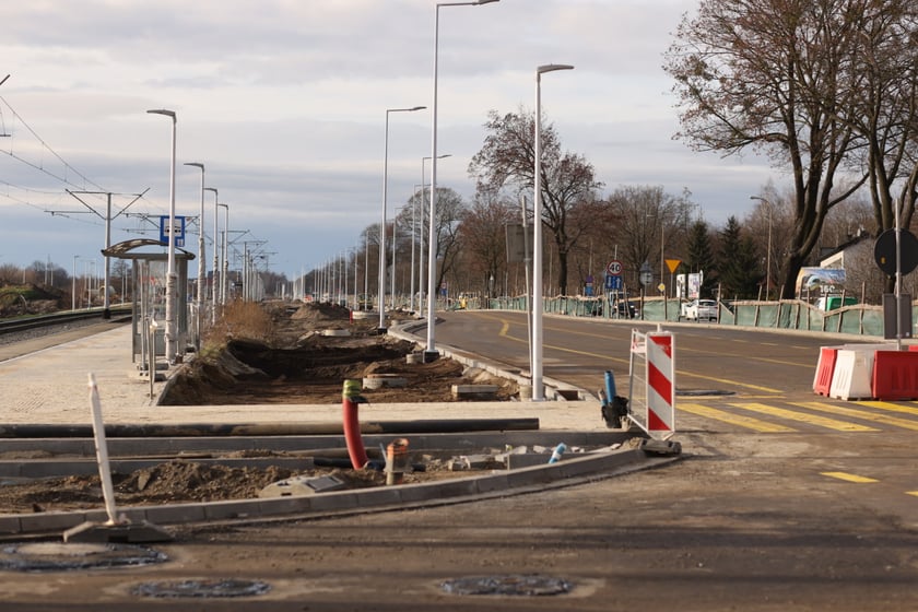 Prace prowadzone na ulicy Kosmonautów - 13 stycznia 2023 r.