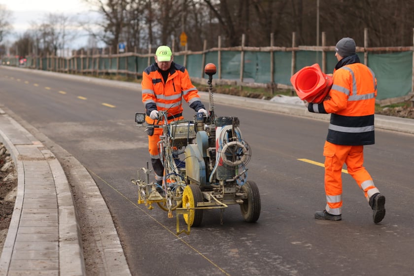 Prace prowadzone na ulicy Kosmonautów - 13 stycznia 2023 r.