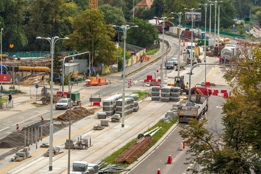 Budowa linii tramwajowej przez Popowice - rok 2022.