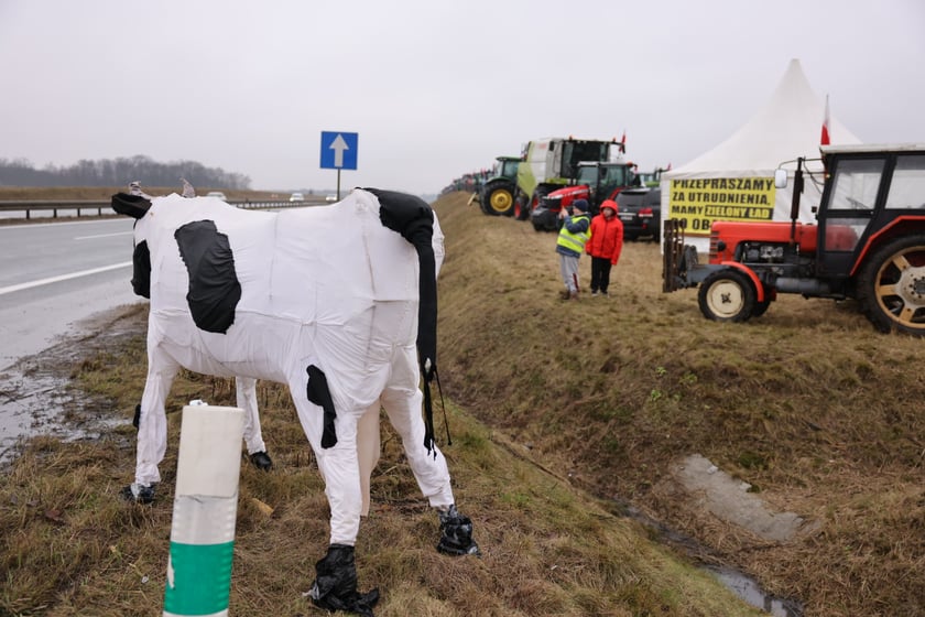 Protest rolników na drogach Dolnego Śląska 9 lutego