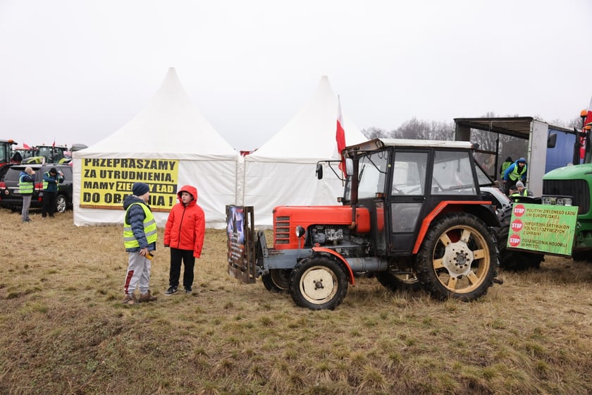 Protest rolników na drogach Dolnego Śląska 9 lutego