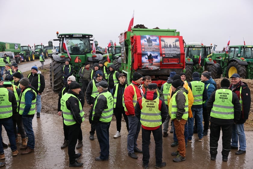 Protest rolników na drogach Dolnego Śląska 9 lutego