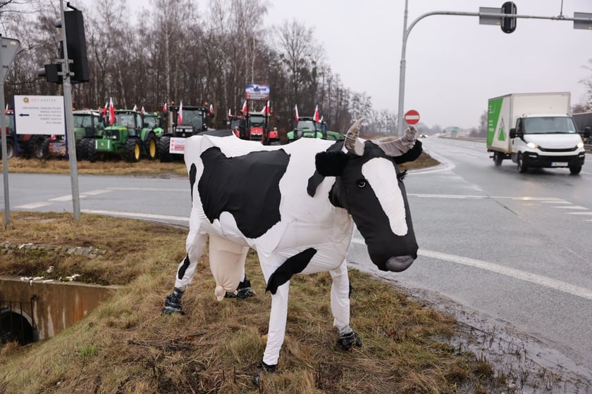 Protest rolników na drogach Dolnego Śląska 9 lutego
