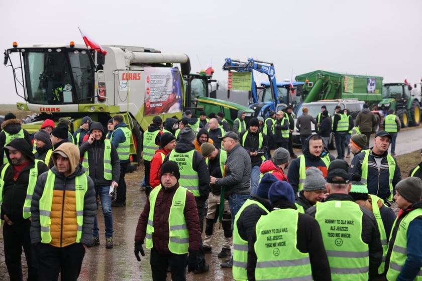 Protest rolników na drogach Dolnego Śląska 9 lutego