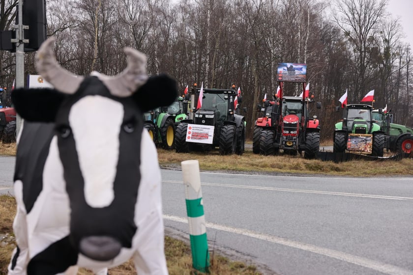 Protest rolników na drogach Dolnego Śląska 9 lutego