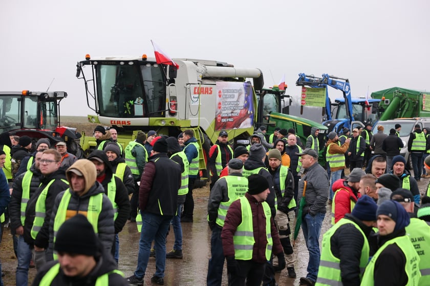 Protest rolników na drogach Dolnego Śląska 9 lutego
