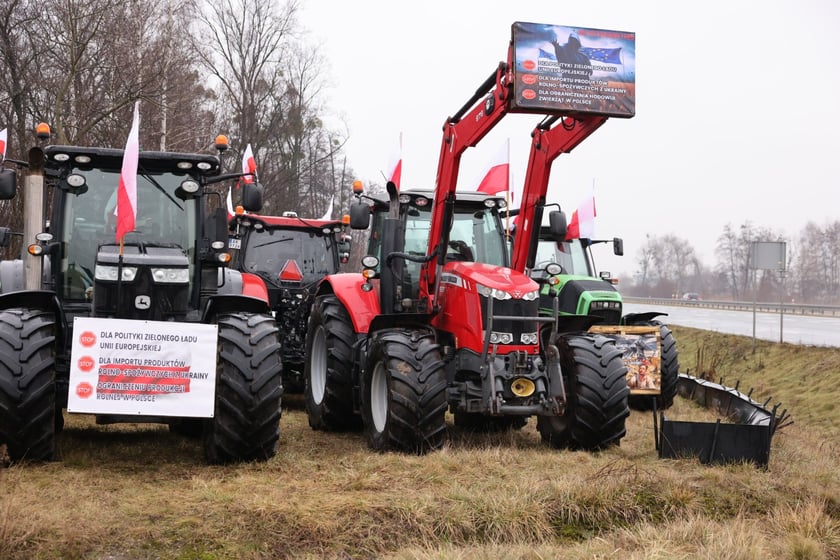 Protest rolników na drogach Dolnego Śląska 9 lutego