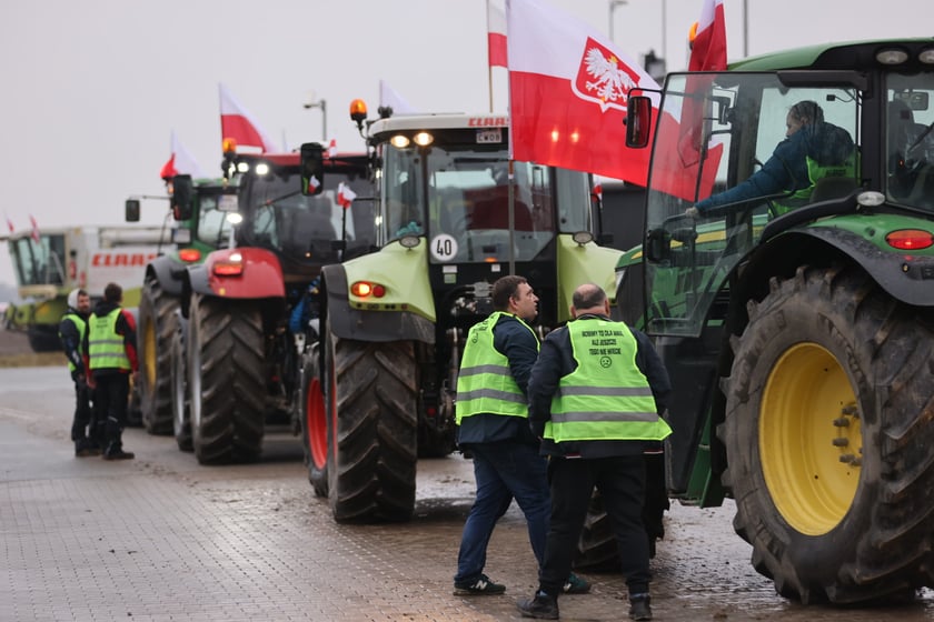 Protest rolników na drogach Dolnego Śląska 9 lutego