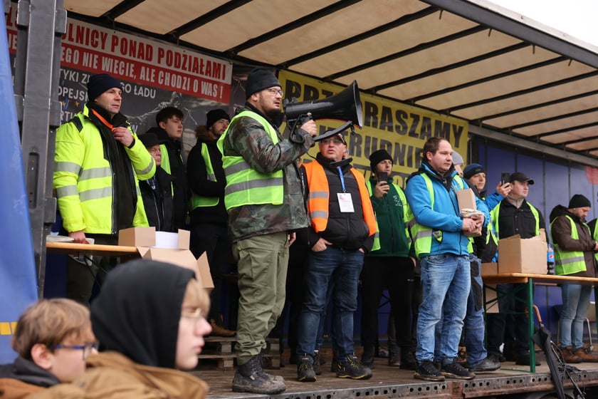 Protest rolników na drogach Dolnego Śląska 9 lutego