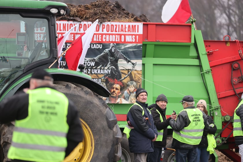 Protest rolników na drogach Dolnego Śląska 9 lutego