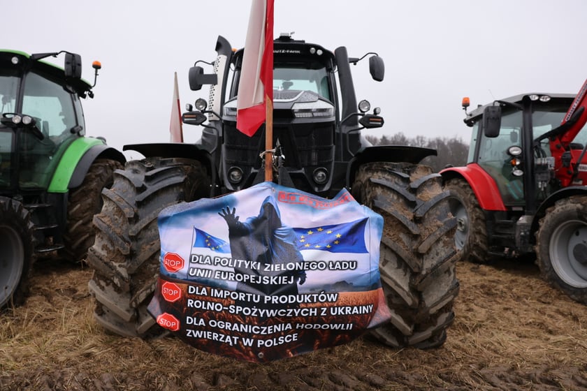 Protest rolników na drogach Dolnego Śląska 9 lutego