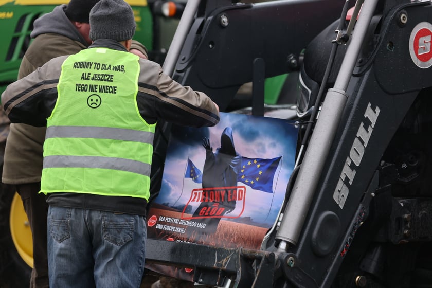 Protest rolników na drogach Dolnego Śląska 9 lutego