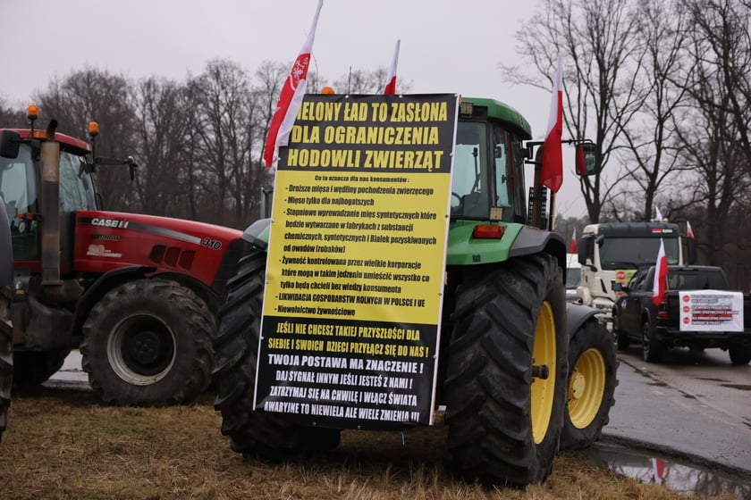 Protest rolników na drogach Dolnego Śląska 9 lutego