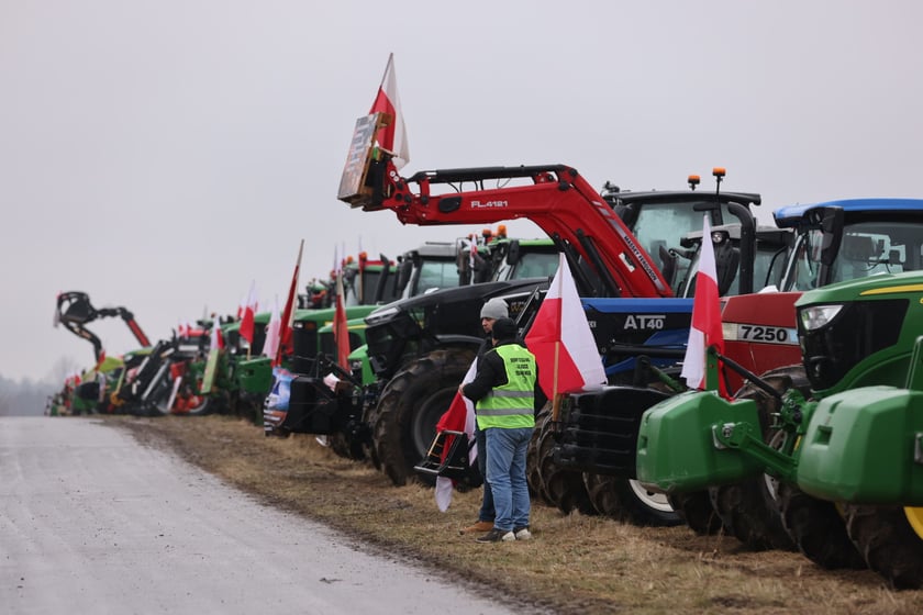 Protest rolników na drogach Dolnego Śląska 9 lutego