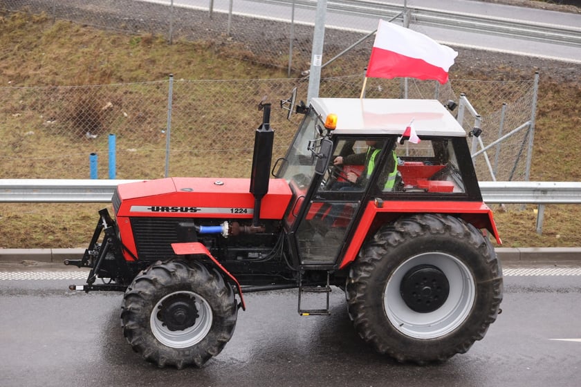 Protest rolników na drogach Dolnego Śląska 9 lutego
