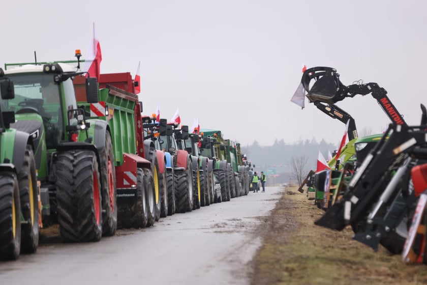 Protest rolników na drogach Dolnego Śląska 9 lutego