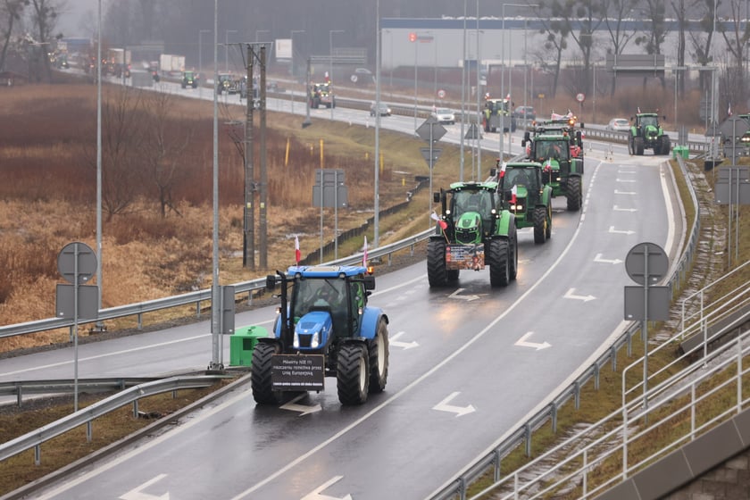 Protest rolników na drogach Dolnego Śląska 9 lutego