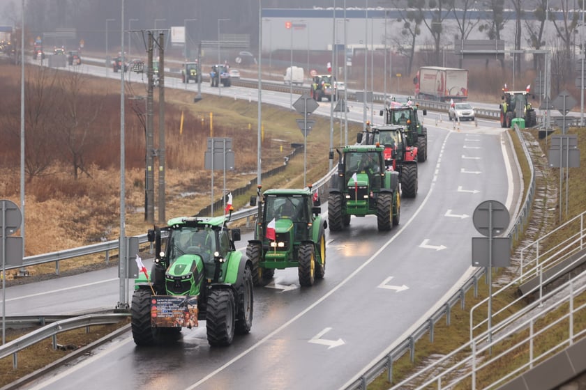 Protest rolników na drogach Dolnego Śląska 9 lutego