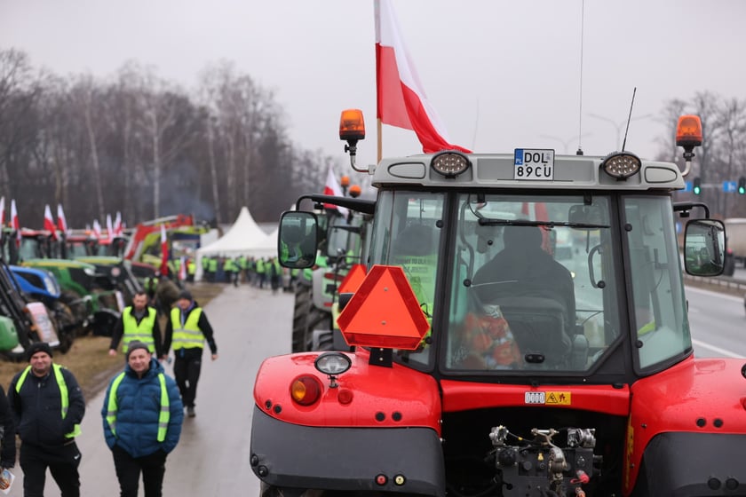 Protest rolników na drogach Dolnego Śląska 9 lutego