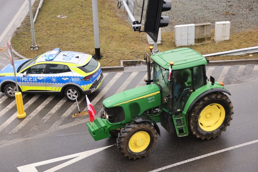 Protest rolników na drogach Dolnego Śląska 9 lutego