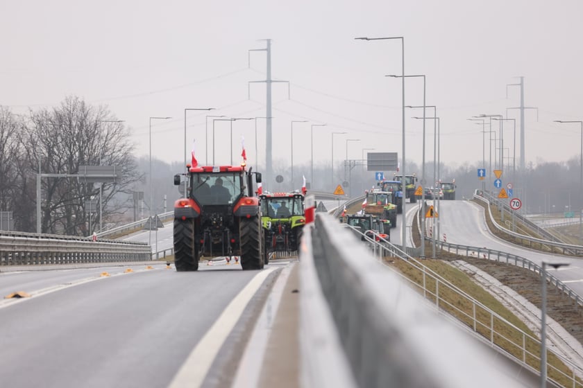 Protest rolników na drogach Dolnego Śląska 9 lutego