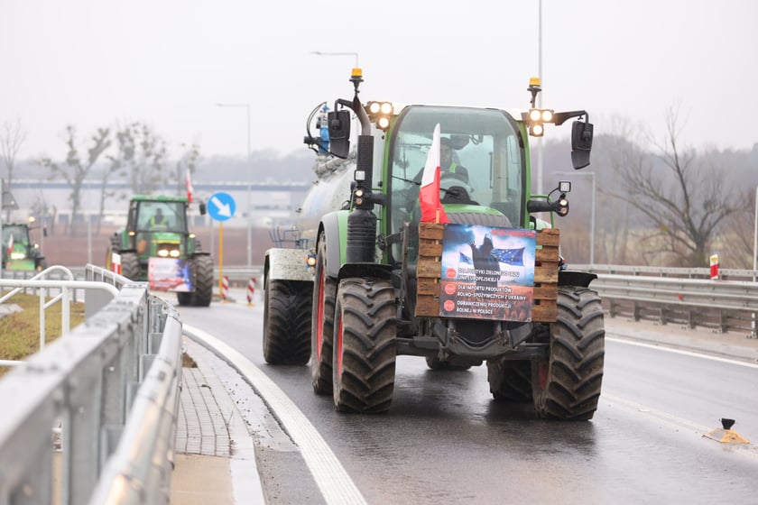 Protest rolników na drogach Dolnego Śląska 9 lutego