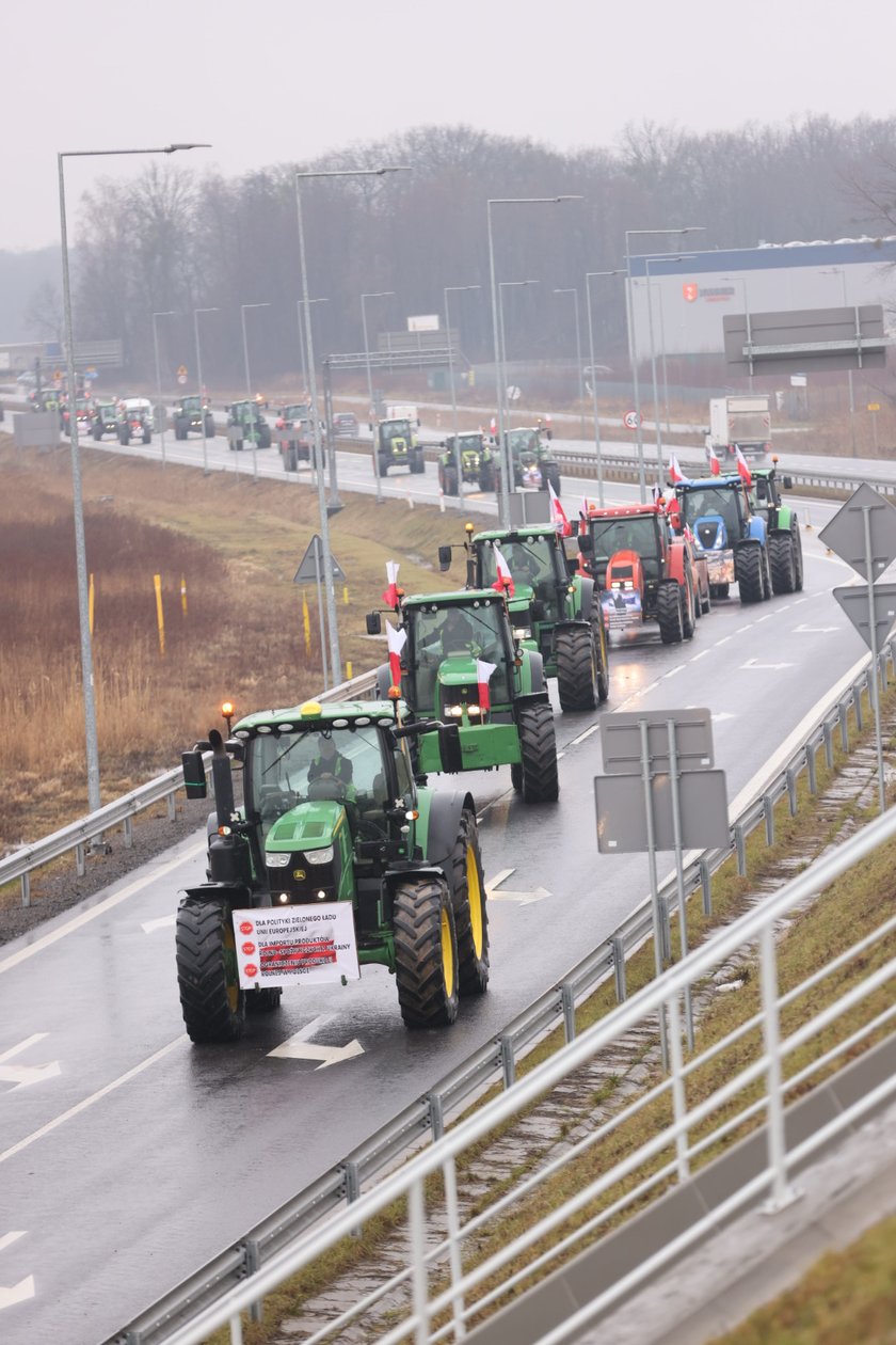 Protest rolników na drogach Dolnego Śląska 9 lutego