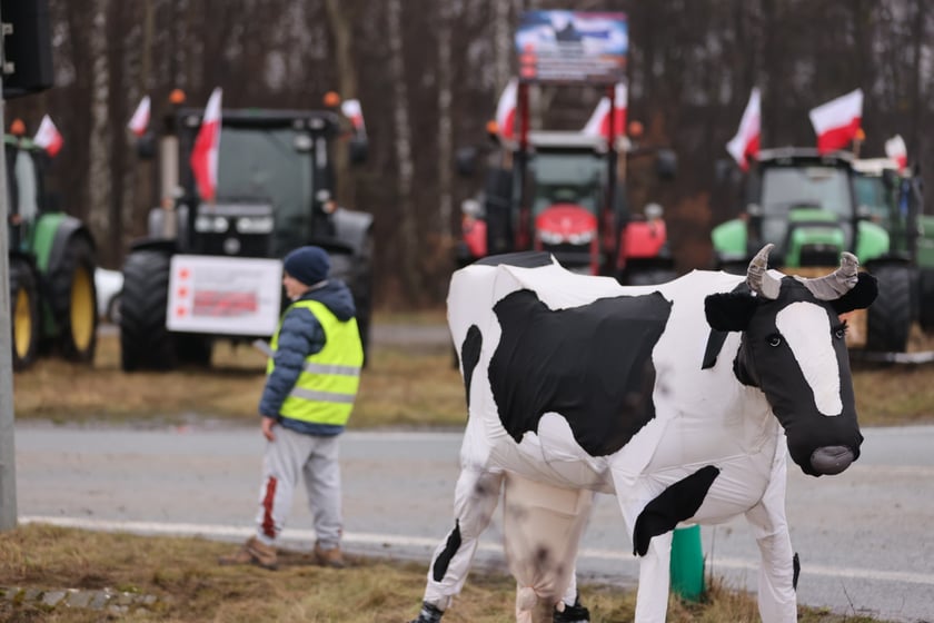 Protest rolników na drogach Dolnego Śląska 9 lutego