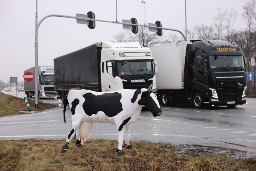 Protest rolników na drogach Dolnego Śląska 9 lutego