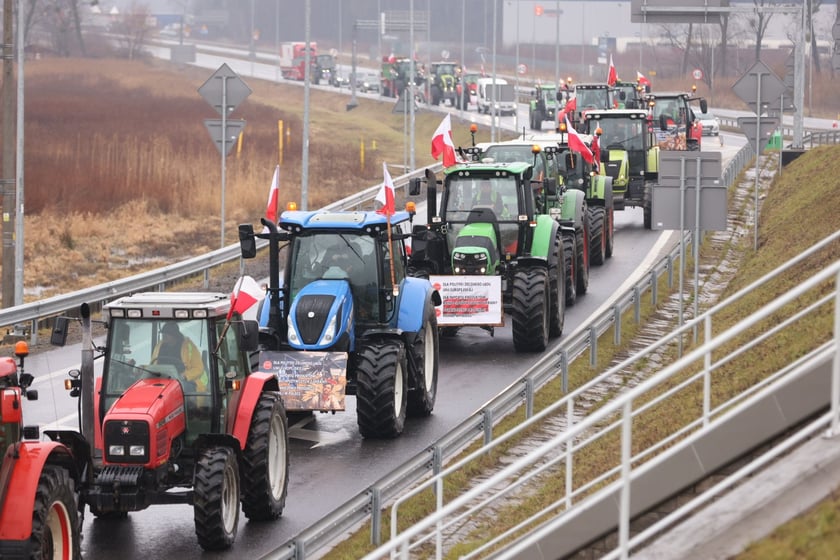 Strajk rolników w okolicach Wrocławia 9.02.24