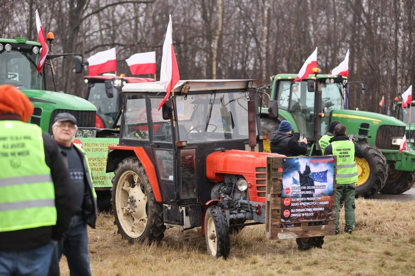 Strajk rolników w okolicach Wrocławia 9.02.24