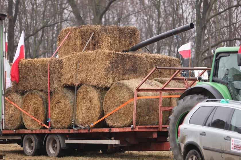 Strajk rolników w okolicach Wrocławia 9.02.24