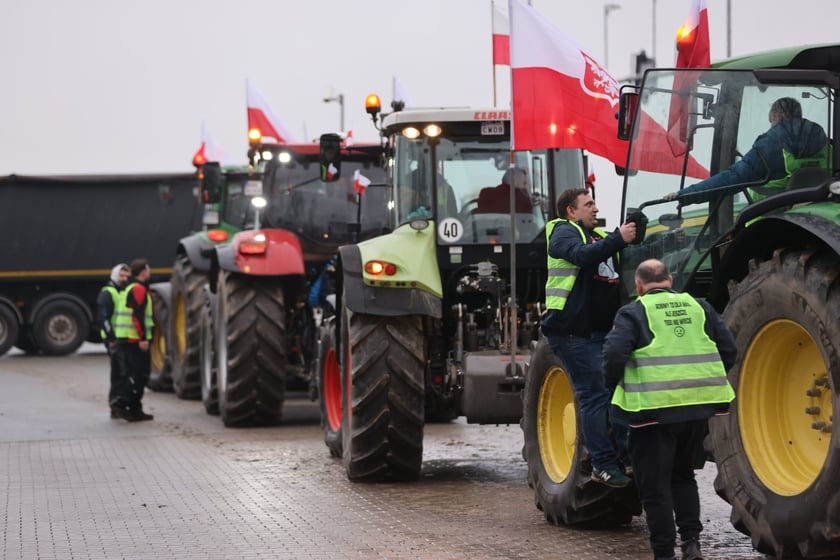 Strajk rolników w okolicach Wrocławia 9.02.24
