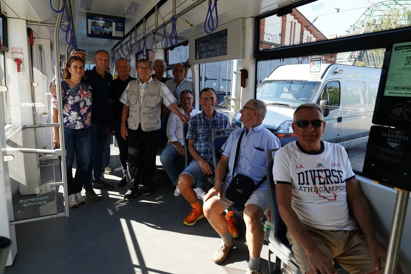 Uroczystość nadania tramwajowi imienia Ryszarda Szurkowskiego, 7 sierpnia 2024, zajezdnia Borek