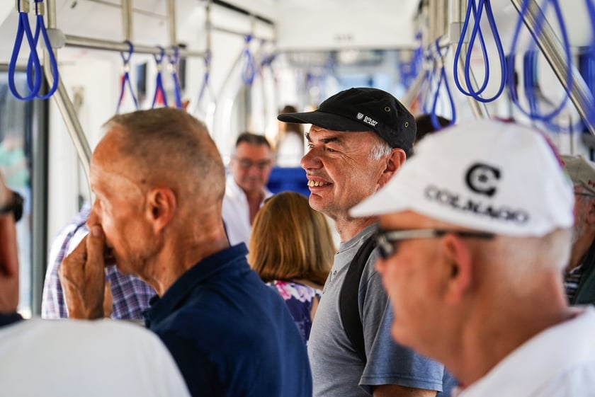 Uroczystość nadania tramwajowi imienia Ryszarda Szurkowskiego, 7 sierpnia 2024, zajezdnia Borek