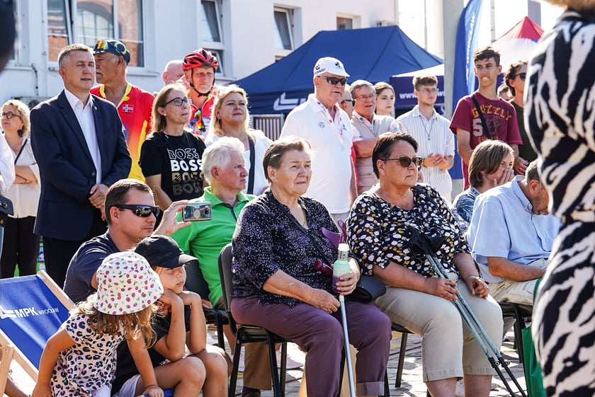 Uroczystość nadania tramwajowi imienia Ryszarda Szurkowskiego, 7 sierpnia 2024, zajezdnia Borek