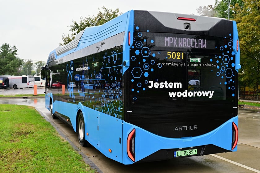 Autobus wodorowy marki Arthur na testach w MPK Wrocław