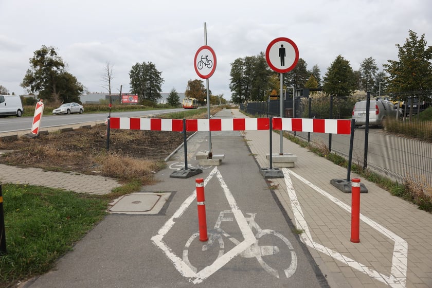 Droga rowerowa na Awicenny - budowa została chwilowo wstrzymana