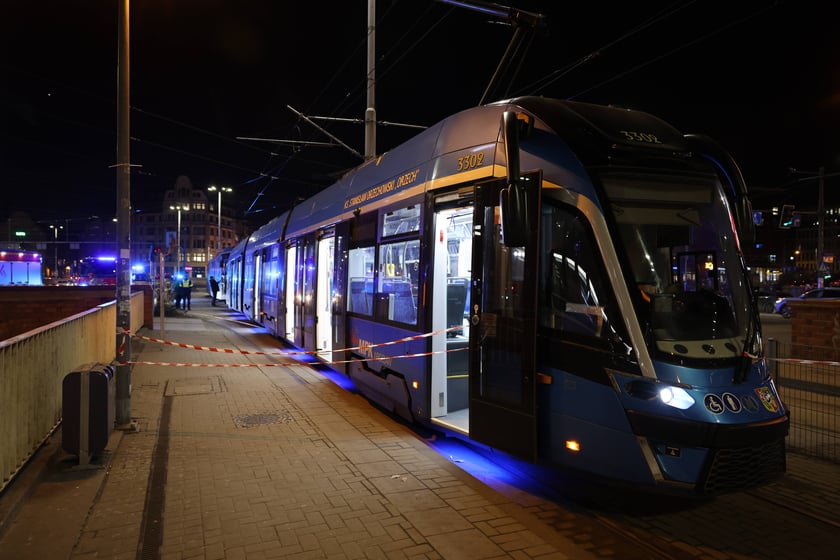 Zderzenie dwóch tramwajów na placu Dominikańskim we Wrocławiu
