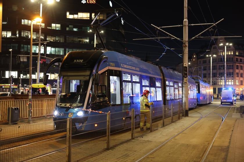 Zderzenie dwóch tramwajów na placu Dominikańskim we Wrocławiu